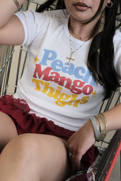 Peach Mango Thighs Baby Tee (Womens) PRE-ORDER
